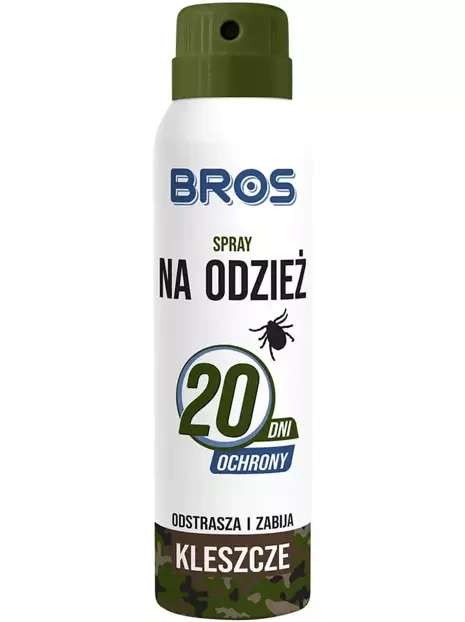 BROS Spray na odzież odstrasza i zabija kleszcze