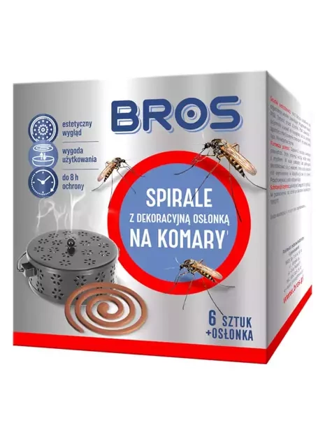 BROS spirale na komary z dekoracyjną osłonką stalową