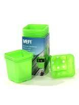 Doniczki kwadratowe 8 cm / 20 szt. w opak. (zielone)