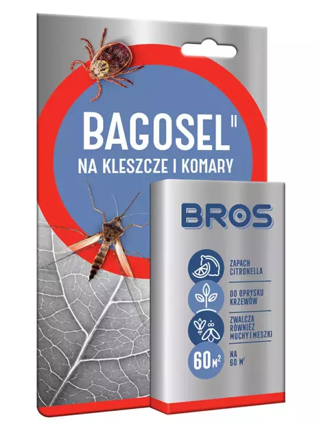 BROS Bagosel 100EC - preparat do oprysku ogrodu przeciw komarom i kleszczom